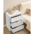 VASAGLE Comoda cu 3 sertare, design modern minimalist, PAL si MDF, 60x40x75 cm, alb [7]