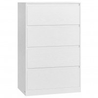VASAGLE Comoda cu 4 sertare, design modern minimalist, PAL si MDF, 60x40x97 cm, alb VASAGLE Comoda cu 4 sertare, design modern minimalist, PAL si MDF, 60x40x97 cm, alb