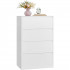 VASAGLE Comoda cu 4 sertare, design modern minimalist, PAL si MDF, 60x40x97 cm, alb [3]