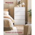 VASAGLE Comoda cu 4 sertare, design modern minimalist, PAL si MDF, 60x40x97 cm, alb [4]