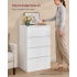 VASAGLE Comoda cu 4 sertare, design modern minimalist, PAL si MDF, 60x40x97 cm, alb [7]