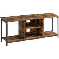 VASAGLE Comoda TV pentru televizoare pana la 65 inch, cadru metal, stil industrial, 147x40x50 cm, maro rustic VASAGLE Comoda TV pentru televizoare pana la 65 inch, cadru metal, stil industrial, 147x40x50 cm, maro rustic