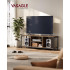 VASAGLE Comoda TV pentru televizoare pana la 65 inch, cadru metal, stil industrial, 147x40x50 cm, maro rustic [3]