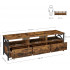VASAGLE Comoda pentru TV de pana la 65 inch, cu 3 sertare si 3 rafturi deschise, 40x147x50cm, maro rustic si negru [5]