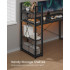 VASAGLE Birou cu raft lateral, montare stanga sau dreapta, industrial, 60x132x119 cm, negru [3]