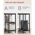 VASAGLE Birou de colt in forma L, cadru metalic, stil industrial, 138x138x76 cm, negru cu aspect lemnos [3]