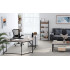 VASAGLE Birou de colt in forma L, cadru metalic, stil industrial, 149x149x76 cm, gri stejar [2]