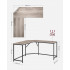 VASAGLE Birou de colt in forma L, cadru metalic, stil industrial, 149x149x76 cm, gri stejar [3]
