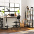 VASAGLE Birou cu cadru metalic, stil industrial, 100x50x75 cm, maro rustic [4]