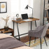 VASAGLE Birou cu cadru metalic, stil industrial, 100x50x75 cm, maro rustic [6]