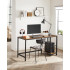 VASAGLE Birou cu 2 rafturi stanga sau dreapta, stil industrial, 60x140x76 cm, maro rustic [4]