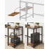VASAGLE Birou cu 2 rafturi stanga sau dreapta, stil industrial, 60x140x76 cm, maro rustic [6]