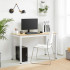 VASAGLE Birou pentru calculator, cadru metalic, design modern si minimalist, 120x60x75 cm, alb cu blat stejar [5]