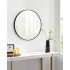 Oglinda de perete SONGMICS, oglinda rotunda, oglinda de baie, diametru 61 cm, cadru metalic, pentru sufragerie, dormitor, baie, hol, negru [7]