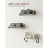 VASAGLE Raft de perete, set 3 bucati 30cm, 35cm si 40cm, 2 moduri de montare, gri si negru [10]