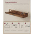 VASAGLE Set 3 rafturi suspendate plutitoare, cu margine frontala inaltata, 38x10x5 cm, maro rustic [2]