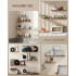 VASAGLE Set 3 rafturi suspendate plutitoare, cu margine frontala inaltata, 38x10x5 cm, maro rustic [6]