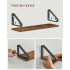 VASAGLE Raft de perete, set 3 bucati 30cm, 35cm si 40cm, 2 moduri de montare, maro rustic si negru [5]