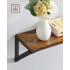 VASAGLE Raft de perete, set 3 bucati de 30, 35 si 40 cm, 2 moduri de montare, maro rustic si negru [5]