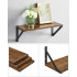 VASAGLE Raft de perete, set 3 bucati de 30, 35 si 40 cm, 2 moduri de montare, maro rustic si negru [6]