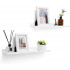SONGMICS Set 2 rafturi plutitoare suspendate perete cu finisaj lucios, MDF, 60x10x5 cm, alb [4]