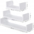 SONGMICS Set de 3 rafturi de perete plutitoare, MDF lucios, 30/45/60 cm, alb [3]
