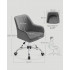SONGMICS Scaun de birou rotativ din catifea, reglabil pe inaltime, 64x62x84-94 cm, maxim 120 kg, gri [8]