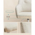 SONGMICS Scaun birou rotativ, reglabil pe inaltime, material sherpa si PU, cadru otel, 64x64x78-88cm, bej [4]