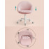 SONGMICS Scaun de birou ergonomic, inaltime reglabila, 60x60x(80-90) cm, roz pastel [3]
