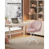 SONGMICS Scaun de birou ergonomic, inaltime reglabila, 60x60x(80-90) cm, roz pastel [8]
