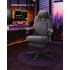 SONGMICS Scaun gaming ergonomic cu suport picioare, material textil bumbac si in, maxim 150 kg, 70x70x129 cm, gri [5]