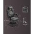 SONGMICS Scaun gaming ergonomic cu suport picioare, material textil bumbac si in, maxim 150 kg, 70x70x129 cm, gri [7]