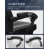 SONGMICS Scaun gaming ergonomic, cu spatar inalt, suport pentru picioare, maxim 150 kg , 50x70x126 cm, negru si gri [3]