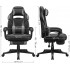 SONGMICS Scaun gaming ergonomic, cu spatar inalt, suport pentru picioare, maxim 150 kg , 50x70x126 cm, negru si gri [4]