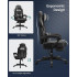SONGMICS Scaun gaming ergonomic, cu spatar inalt, suport pentru picioare, maxim 150 kg , 50x70x126 cm, negru si gri [7]