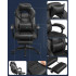 SONGMICS Scaun gaming ergonomic cu suport pentru picioare, tetiera reglabila si suport lombar, maxim 150 kg, 70x64x128 cm, negru [2]
