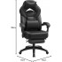 SONGMICS Scaun gaming ergonomic cu suport pentru picioare, tetiera reglabila si suport lombar, maxim 150 kg, 70x64x128 cm, negru [3]