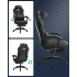 SONGMICS Scaun gaming ergonomic cu suport pentru picioare, tetiera reglabila si suport lombar, maxim 150 kg, 70x64x128 cm, negru [5]