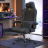 SONGMICS Scaun gaming ergonomic cu suport picioare, spatar reglabil 90-135°, perne lombare si tetiera, 70x70x133 cm, negru [2]
