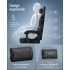 SONGMICS Scaun gaming ergonomic cu suport picioare, spatar reglabil 90-135°, perne lombare si tetiera, 70x70x133 cm, negru [4]