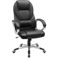 SONGMICS Scaun de birou ergonomic, reglabil pe inaltime, functie balans, tapitat piele sintetica, 54x50x122 cm, nergu SONGMICS Scaun de birou ergonomic, reglabil pe inaltime, functie balans, tapitat piele sintetica, 54x50x122 cm, nergu