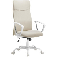 SONGMICS Scaun de birou ergonomic, reglabil pe inaltime, functie balans, maxim 120 kg, 64x64x120 cm, bej