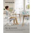 SONGMICS Scaun de birou ergonomic reglabil cu spatar mesh si suport lombar, maxim 120 kg, 64x64x107 cm, gri deschis [5]