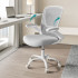 SONGMICS Scaun de birou ergonomic reglabil cu spatar mesh si suport lombar, maxim 120 kg, 64x64x107 cm, gri deschis [6]