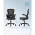 SONGMICS Scaun de birou ergonomic, reglabil pe inaltime, suport lombar, functie balans, 60x60x105 cm, negru [3]