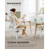 SONGMICS Scaun birou ergonomic cu tetiera, suport lombar reglabil si cotiere rabatabile, 64x64x130 cm, bej cappuccino [2]