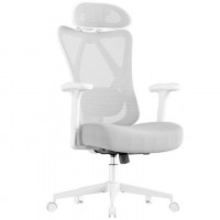 SONGMICS Scaun de birou ergonomic reglabil cu suport lombar si tetiera, maxim 120 kg, 70x70x125 cm, gri