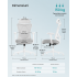 SONGMICS Scaun de birou ergonomic reglabil cu suport lombar si tetiera, maxim 120 kg, 70x70x125 cm, gri [2]