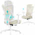 SONGMICS Scaun de birou ergonomic reglabil cu suport lombar si tetiera, maxim 120 kg, 70x70x125 cm, bej cappuccino [4]