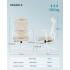 SONGMICS Scaun de birou ergonomic reglabil cu suport lombar si tetiera, maxim 120 kg, 70x70x125 cm, bej cappuccino [5]